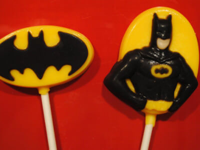 Batman Chocolate Lollipops