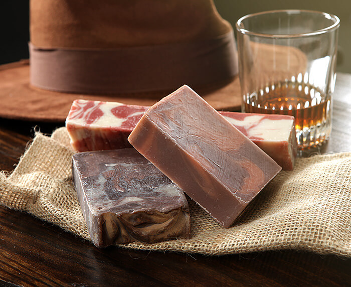 bacon_whiskey_coffee_soap_in_use