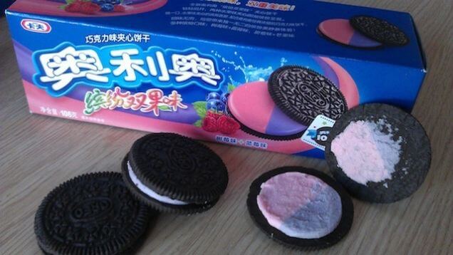 raspberry and blueberry oreo