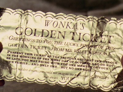 Willy Wonka Golden Ticket