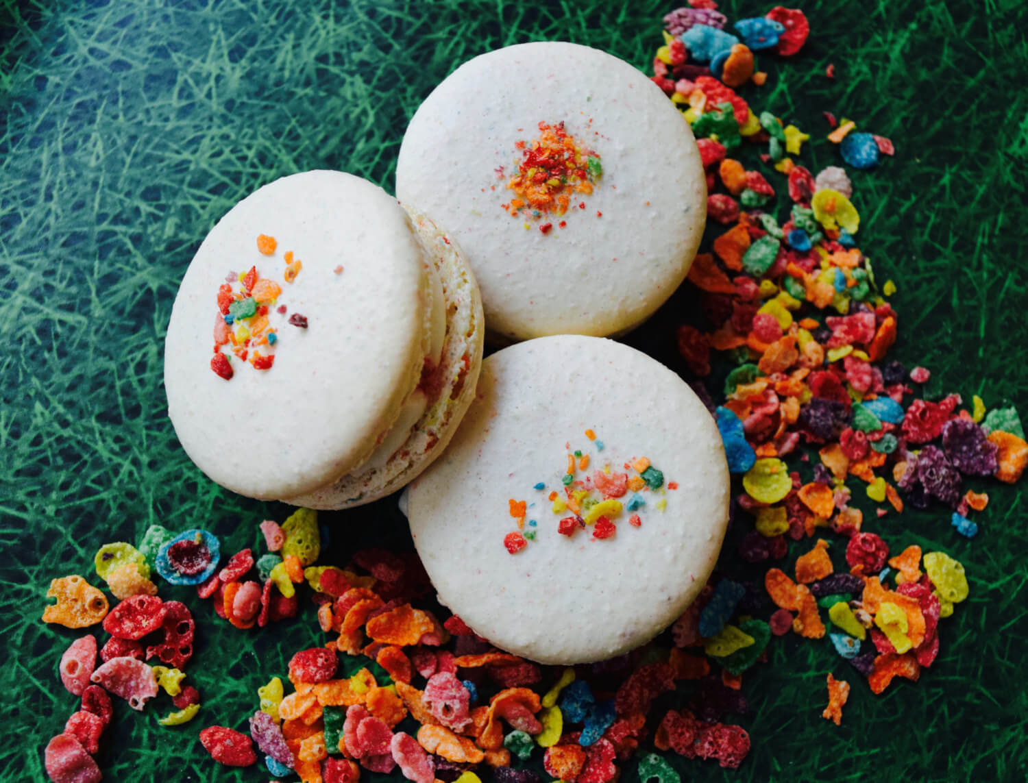 Fruity Pebble French Macaroons