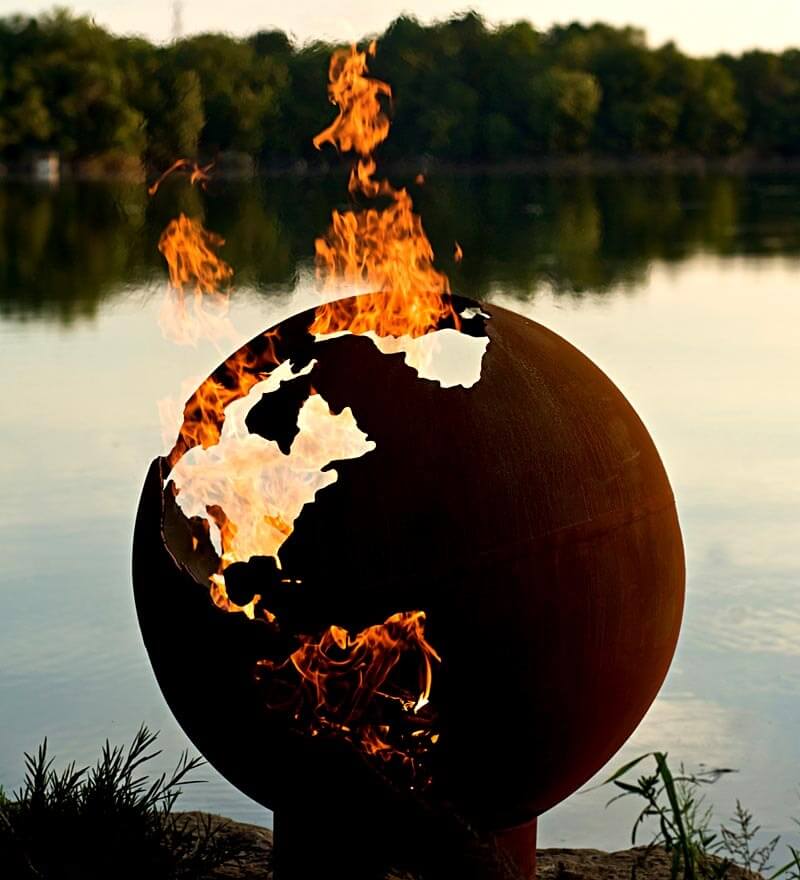 World Globe Fire Pit