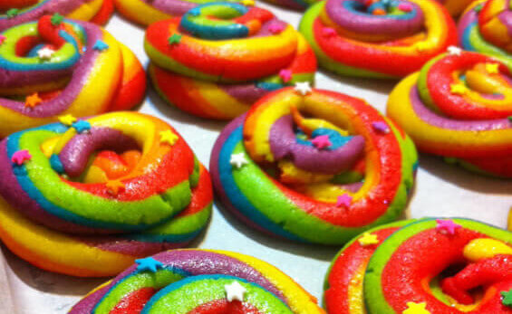 Rainbow Unicorn Poop Cookies