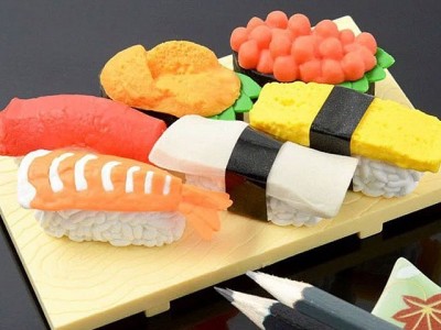 Sushi Erasers